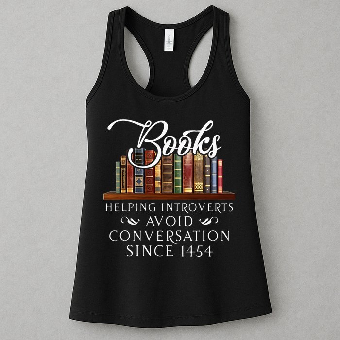 Books Helping Introverts Avoid Conversation Womens Tank Top
