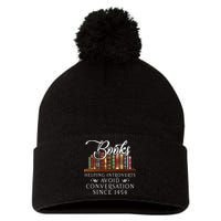Books Helping Introverts Avoid Conversation Pom Pom 12in Knit Beanie
