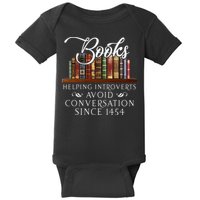 Books Helping Introverts Avoid Conversation Baby Bodysuit