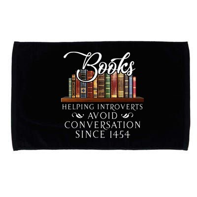 Books Helping Introverts Avoid Conversation Microfiber Hand Towel
