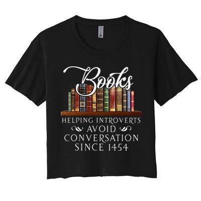 Books Helping Introverts Avoid Conversation Crop Top