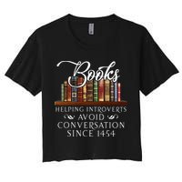 Books Helping Introverts Avoid Conversation Crop Top