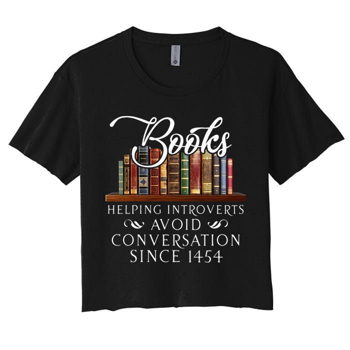 Books Helping Introverts Avoid Conversation Crop Top