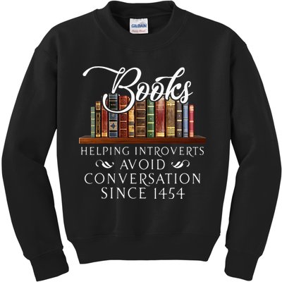 Books Helping Introverts Avoid Conversation Kids Sweatshirt