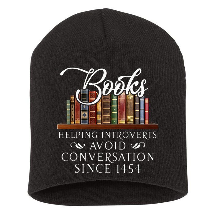 Books Helping Introverts Avoid Conversation Short Acrylic Beanie