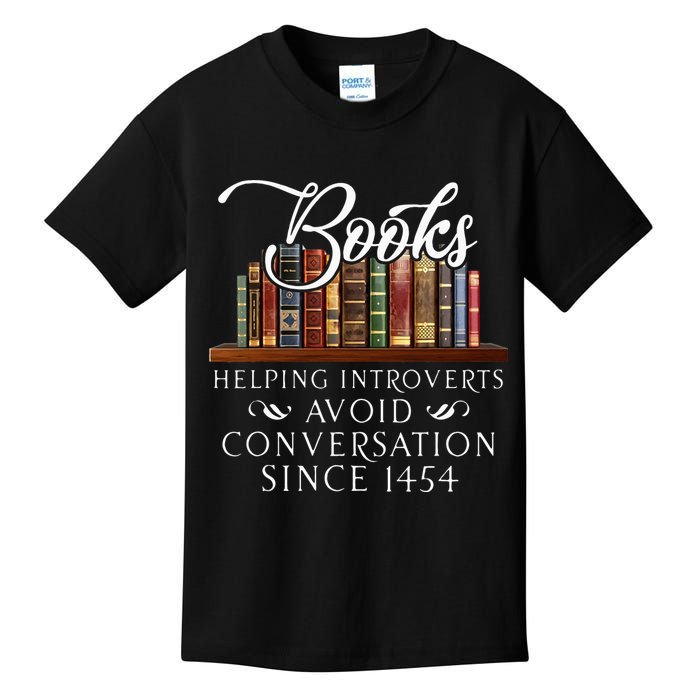 Books Helping Introverts Avoid Conversation Kids T-Shirt