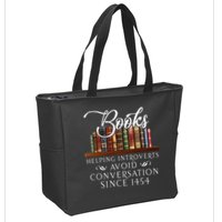 Books Helping Introverts Avoid Conversation Zip Tote Bag