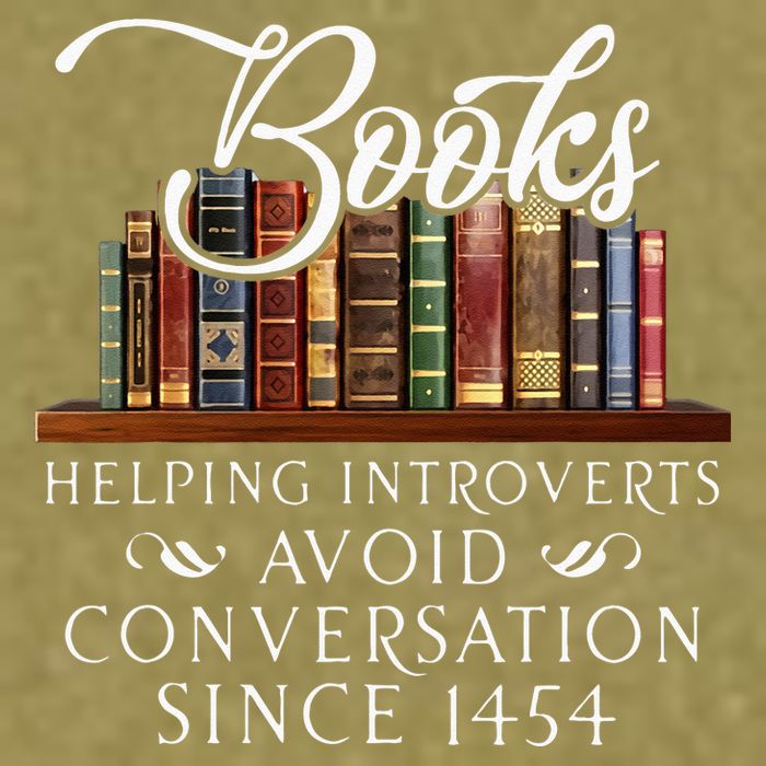 Books Helping Introverts Avoid Conversation Garment-Dyed Women's Muscle Tee