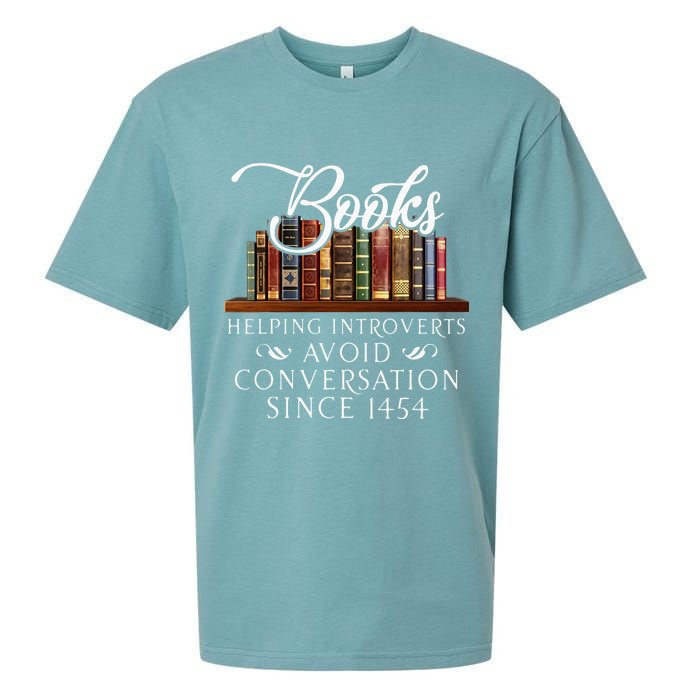 Books Helping Introverts Avoid Conversation Sueded Cloud Jersey T-Shirt