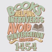 Books Helping Introverts Avoid Conversation 1454 Womens Funnel Neck Pullover Hood