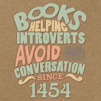 Books Helping Introverts Avoid Conversation 1454 Cotton Canvas Backpack