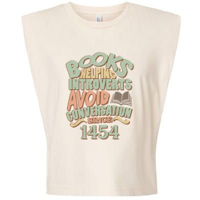 Books Helping Introverts Avoid Conversation 1454 Garment-Dyed Women's Muscle Tee