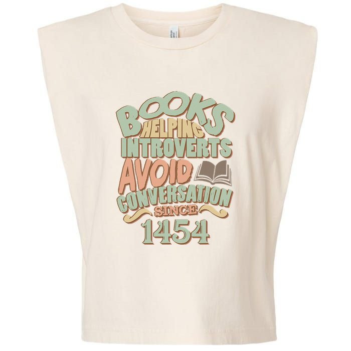 Books Helping Introverts Avoid Conversation 1454 Garment-Dyed Women's Muscle Tee