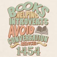 Books Helping Introverts Avoid Conversation 1454 Garment-Dyed Women's Muscle Tee