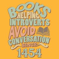 Books Helping Introverts Avoid Conversation 1454 Pom Pom 12in Knit Beanie
