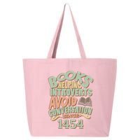 Books Helping Introverts Avoid Conversation 1454 25L Jumbo Tote