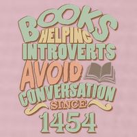 Books Helping Introverts Avoid Conversation 1454 25L Jumbo Tote