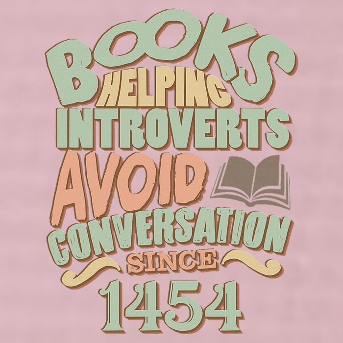 Books Helping Introverts Avoid Conversation 1454 25L Jumbo Tote