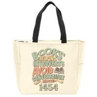 Books Helping Introverts Avoid Conversation 1454 Zip Tote Bag