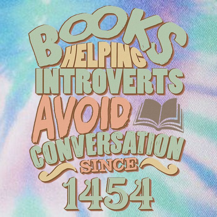 Books Helping Introverts Avoid Conversation 1454 Legacy Tie Dye Trucker Hat