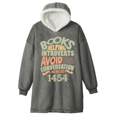 Books Helping Introverts Avoid Conversation 1454 Hooded Wearable Blanket