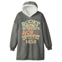Books Helping Introverts Avoid Conversation 1454 Hooded Wearable Blanket