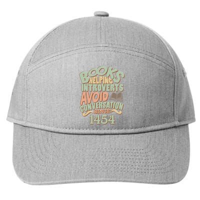 Books Helping Introverts Avoid Conversation 1454 7-Panel Snapback Hat
