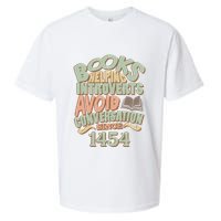Books Helping Introverts Avoid Conversation 1454 Sueded Cloud Jersey T-Shirt
