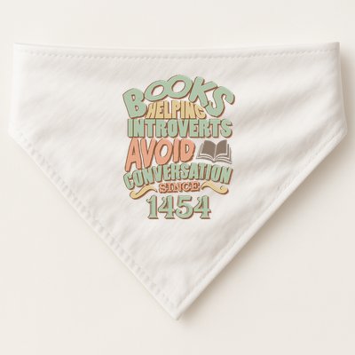 Books Helping Introverts Avoid Conversation 1454 USA-Made Doggie Bandana