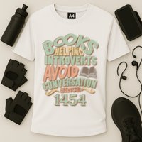 Books Helping Introverts Avoid Conversation 1454 Performance Shirt