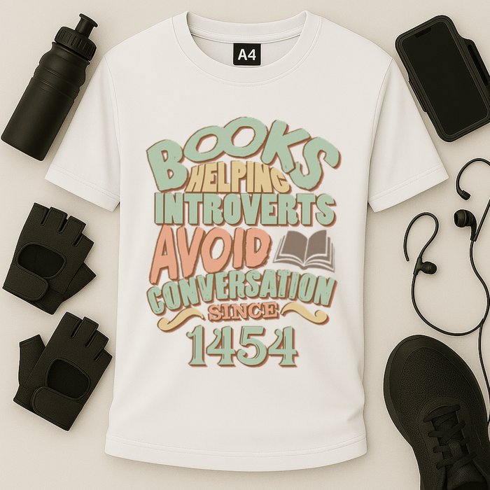 Books Helping Introverts Avoid Conversation 1454 Performance Shirt