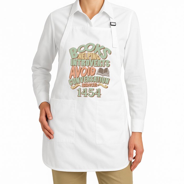 Books Helping Introverts Avoid Conversation 1454 Apron