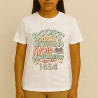 Books Helping Introverts Avoid Conversation 1454 T-Shirt