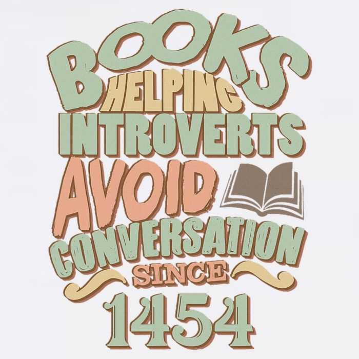 Books Helping Introverts Avoid Conversation 1454 T-Shirt