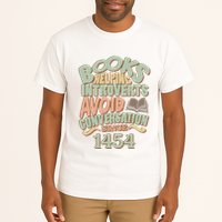 Books Helping Introverts Avoid Conversation 1454 Tall T-Shirt