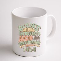 Books Helping Introverts Avoid Conversation 1454 Mug
