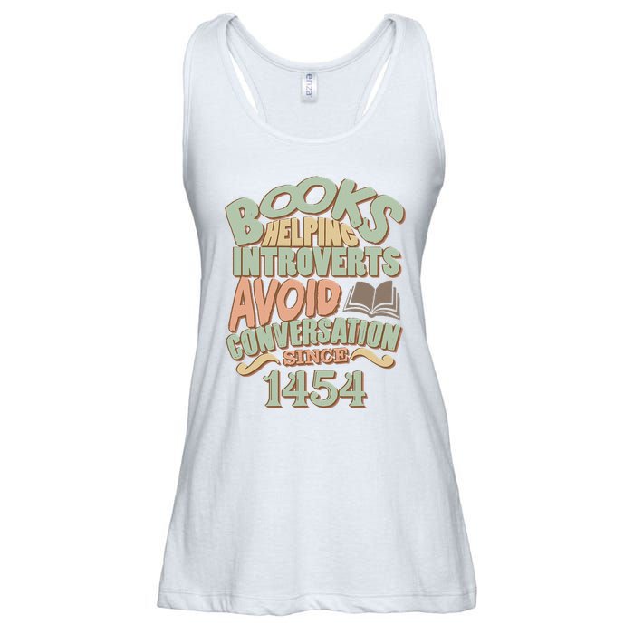 Books Helping Introverts Avoid Conversation 1454 Ladies Essential Flowy Tank