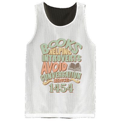 Books Helping Introverts Avoid Conversation 1454 Mesh Reversible Basketball Jersey Tank