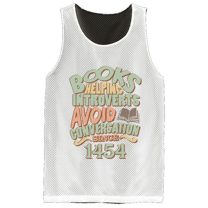 Books Helping Introverts Avoid Conversation 1454 Mesh Reversible Basketball Jersey Tank