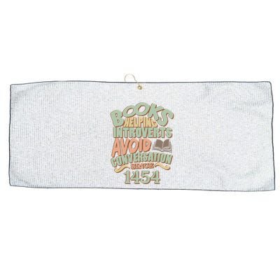 Books Helping Introverts Avoid Conversation 1454 Large Microfiber Waffle Golf Towel