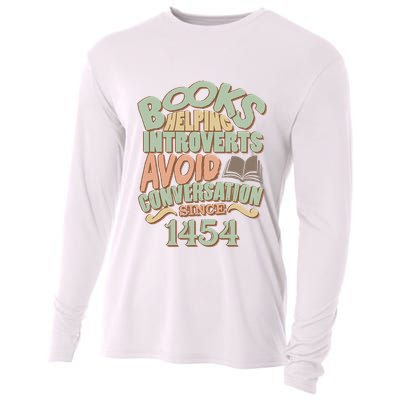 Books Helping Introverts Avoid Conversation 1454 Cooling Performance Long Sleeve Crew