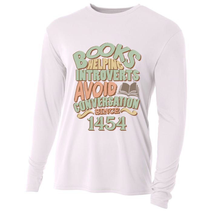 Books Helping Introverts Avoid Conversation 1454 Cooling Performance Long Sleeve Crew