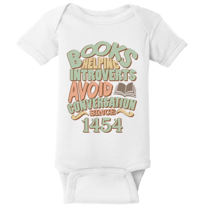 Books Helping Introverts Avoid Conversation 1454 Baby Bodysuit