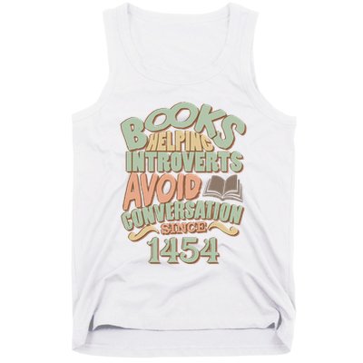 Books Helping Introverts Avoid Conversation 1454 Tank Top