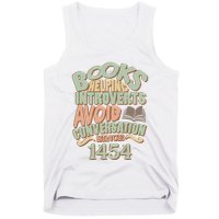 Books Helping Introverts Avoid Conversation 1454 Tank Top