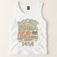 Books Helping Introverts Avoid Conversation 1454 Tank Top