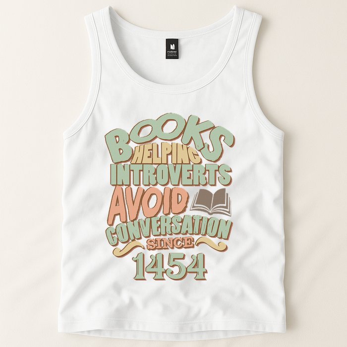 Books Helping Introverts Avoid Conversation 1454 Tank Top
