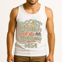 Books Helping Introverts Avoid Conversation 1454 Tank Top