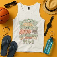 Books Helping Introverts Avoid Conversation 1454 Tank Top