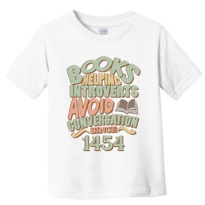 Books Helping Introverts Avoid Conversation 1454 Toddler T-Shirt